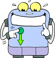 Cartoon Vector illustration of a Robot Machine