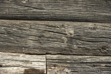 Obraz premium texture of old wood with holes retro