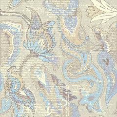 Pattern based on decorative elements Paisley. Seamless pattern in indian style.