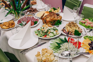 Table with food