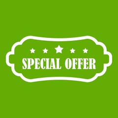 Special offer label icon green