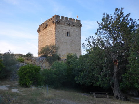 Torre de la Carrova (Amposta Tarragona) antigua torre de vigilancia junto a l rio Ebro de planta rectangular situada a pocos kilometros de Tortosa (Cataluña,España)