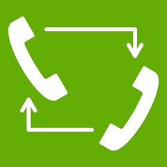 Handsets with arrows icon green