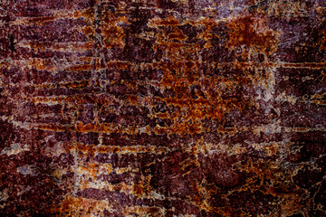 Worn dark brown rusty metal texture background