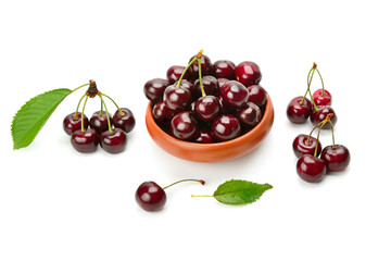 appetizing cherry isolated on white background