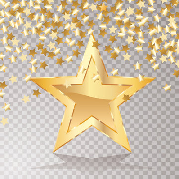 confetti star gold