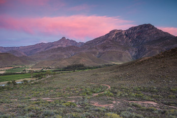 Aerial view over the small town of Ladysmith in the Western Cape of South Africa