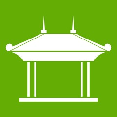 Obraz premium Pagoda icon green
