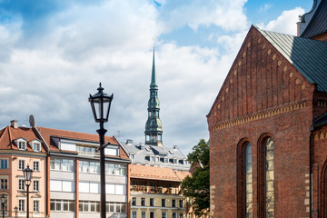 Obraz premium antique building view in Old Town Riga, Latvia