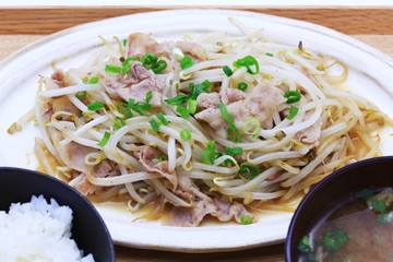 豚バラもやし炒め