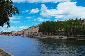 Fototapeta na wymiar The Embankment Of Lyon, France