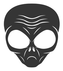 Alien head monochrome
