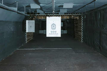 targets for shooting in empty shooting gallery