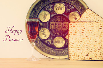 Pesah celebration concept (jewish Passover holiday).