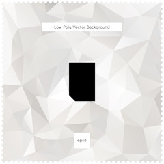 Abstract vector white polygonal background.