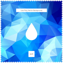 Abstract vector blue polygonal background.