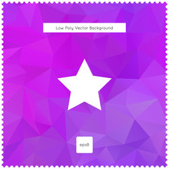 Abstract vector violet polygonal background.