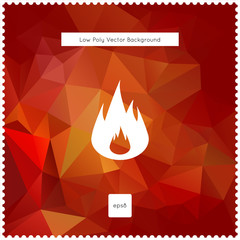 Abstract vector red polygonal background.