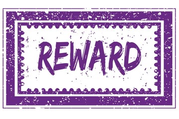 REWARD in magenta grunge square frame stamp