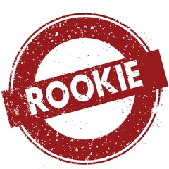 Red ROOKIE rubber stamp illustration on white background