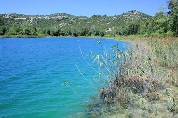 lovely Bacina lakes in Croatia near Ploce