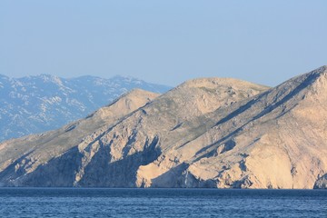 view on the island Prvic, taken in Baska, island Krk, Croatia