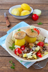 Leckerer Kartoffel- Salat mit Pilzen