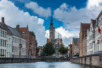 Fototapeta premium Square Jan van Eyck in Bruges, Belgium