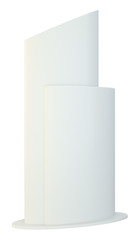 Street billboard poster stand. Advertising screen. 3d illustration. Isolated on white background