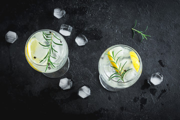 Gin and tonic cocktail