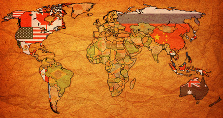 Asia-Pacific Economic Cooperation territory on world map