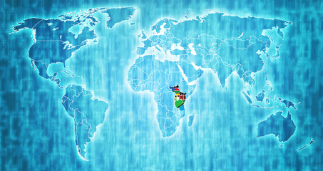 East African Community territory on world map