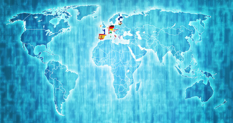 euro area territory on world map