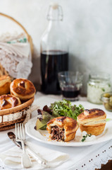 Individual Puff Pastry Meat Pies