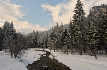 winter mountain scenery