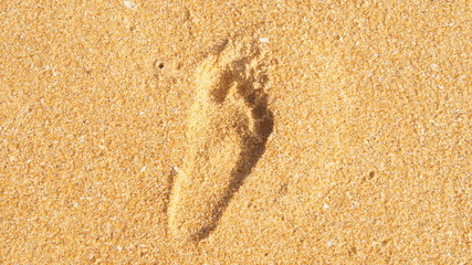 Child Step on sand