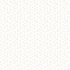 Vector seamless subtle stripes pattern. Modern stylish texture with monochrome trellis. Repeating geometric hexagonal grid. Simple lattice design.