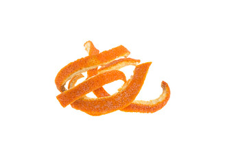 dry peel dried peel isolated on white background