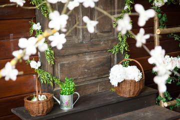 Decor in a spring studio