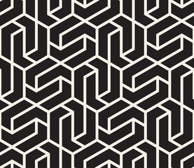 Vector seamless pattern. Modern stylish abstract texture. Repeating geometric shapes from striped elements