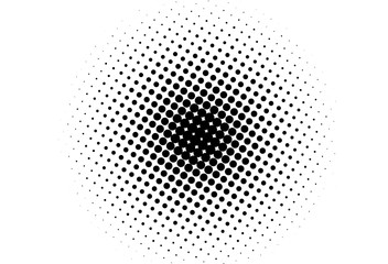Abstract monochrome halftone pattern. Comic background. Dotted backdrop with circles, dots, point.