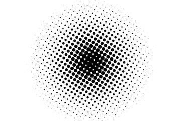 Abstract monochrome halftone pattern. Comic background. Dotted backdrop with circles, dots, point.