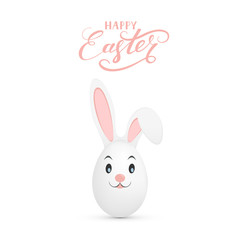 Easter bunny on white background