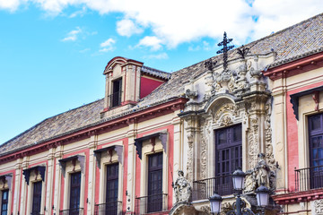Old rose building in Seville