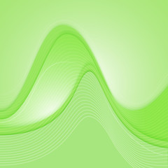 Green liquid with arched lines
