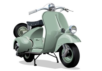 Vector retro scooter © Mechanik