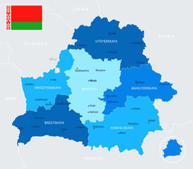 Belarus Map - Info Graphic Vector Illustration