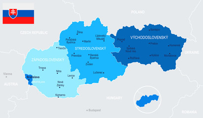 Slovakia Map - Vector Illustration
