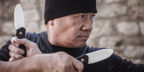 Lameco Astig Combatives. Knife vs knife self defense disarming technique