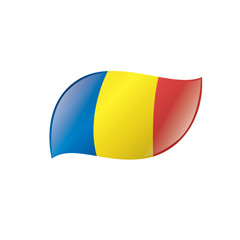 Fototapeta premium Romania flag, vector illustration